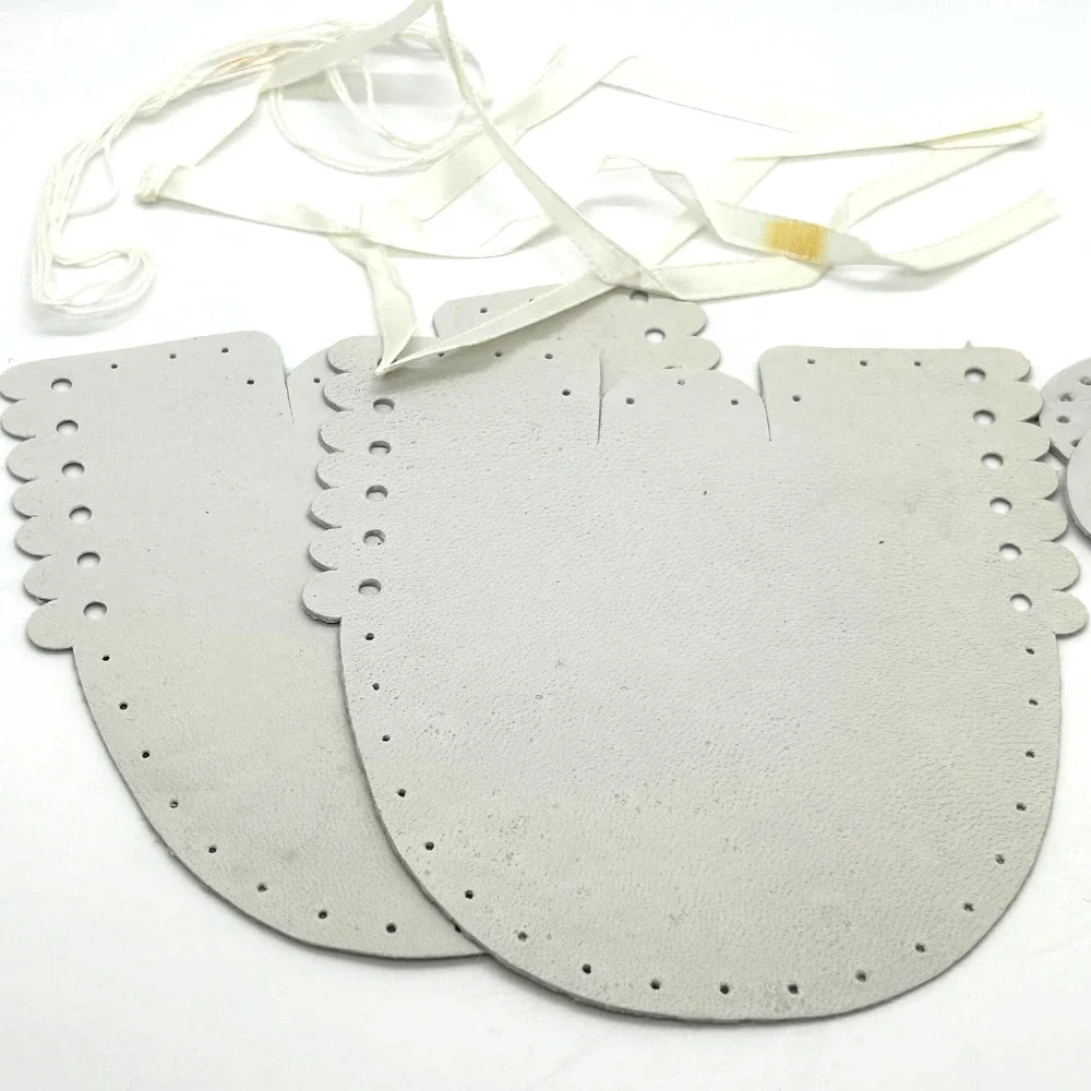 Vintage 1950's Baby-Mok‎ Precut White Leather Moccasin Kit  Infant Size Small
